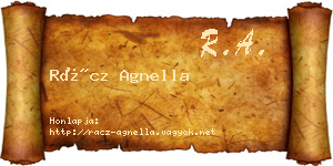 Rácz Agnella névjegykártya